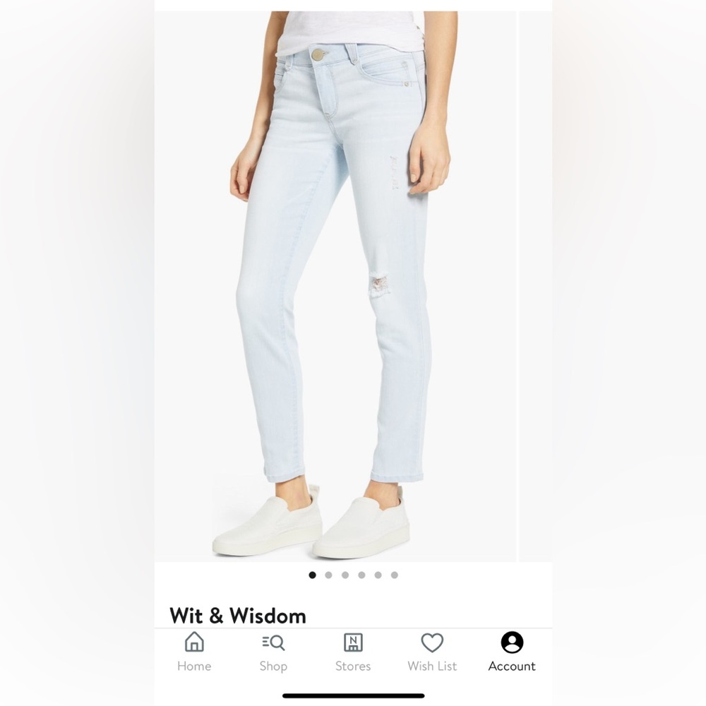 Wit & Wisdom Light Blue Ankle Jeans